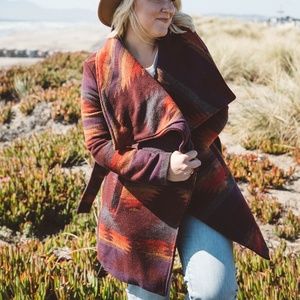 Steve Madden Aztec Wool Wrap Coat